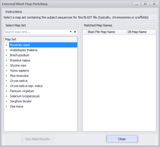 External Blast Map Matching Window