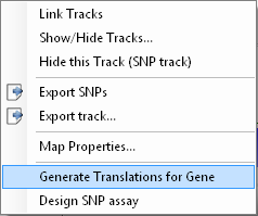 SNP track context menu